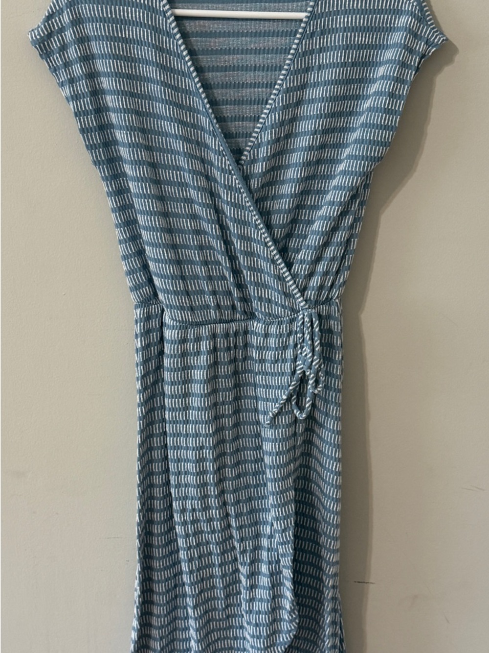 T.J.Maxx Blue and White Midi Wrap Dress